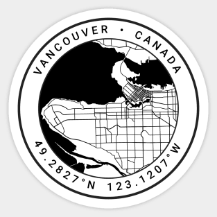 Vancouver Map Sticker